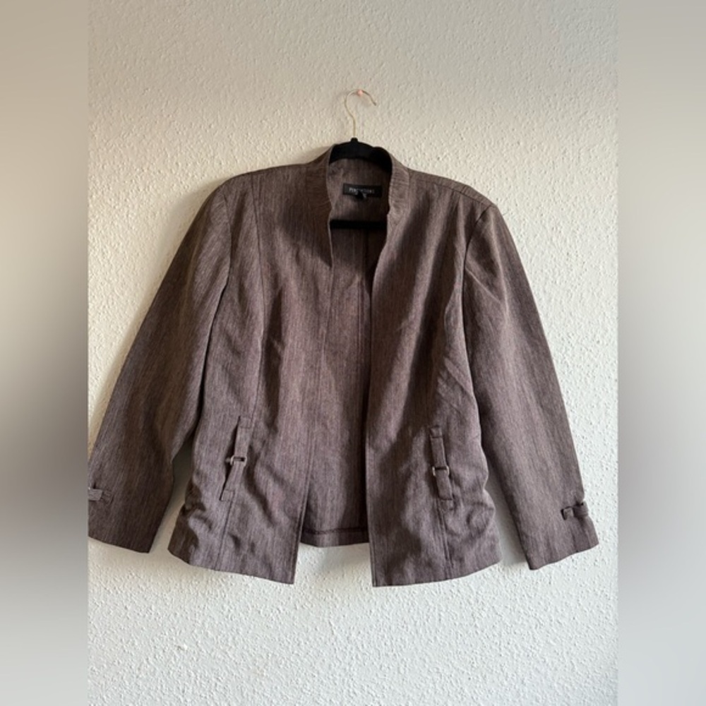 Perceptions Vintage Brown Blazer Relaxed Fit Suit Jacket Size 16